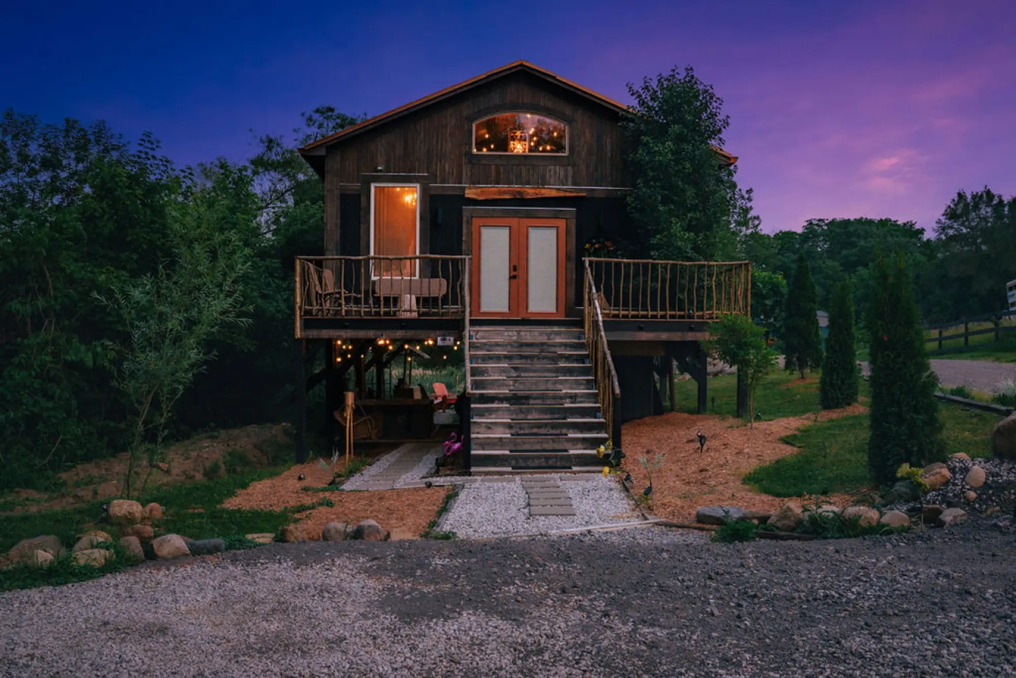 Handcrafted treehouse at Ruby Ranch
